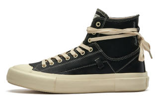 MATNUT FUSION Black Top Grain Cow Leather, Height Increasing, Vintage, Platform, Versatile, High Top Shoes