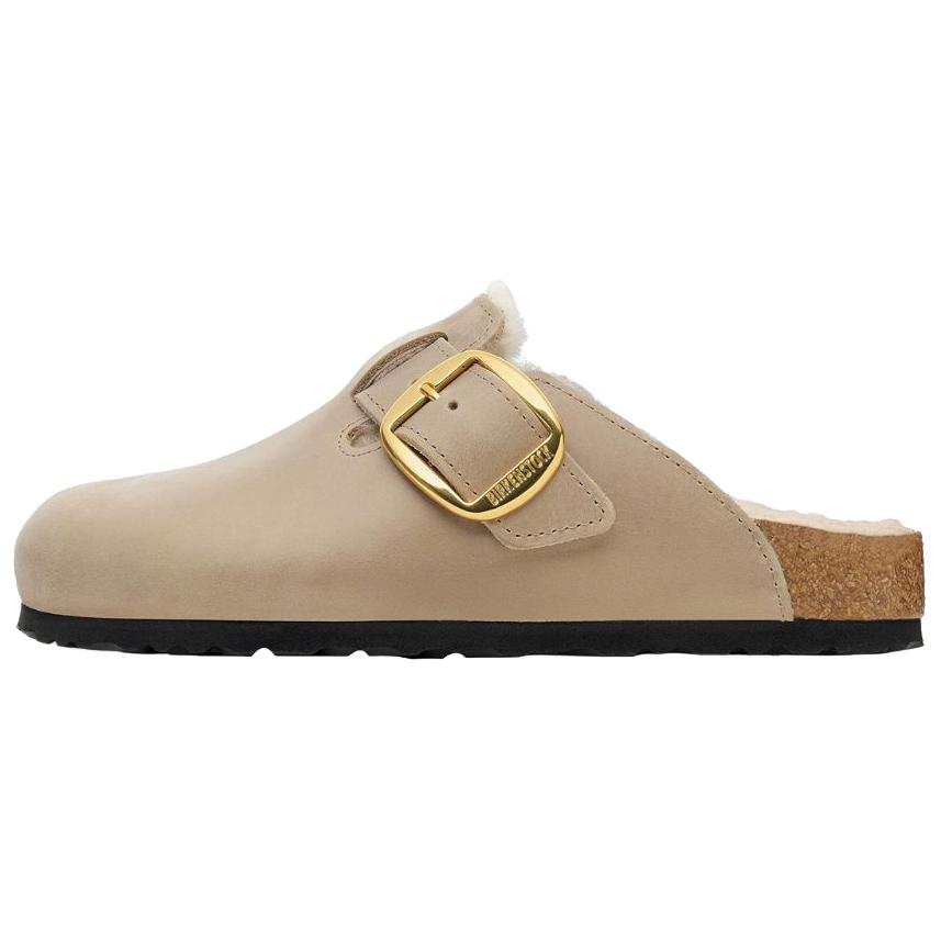 Birkenstock Boston Shearling Birkenstock Shoes Women's Tobacco Brown Regular Loose Fit
