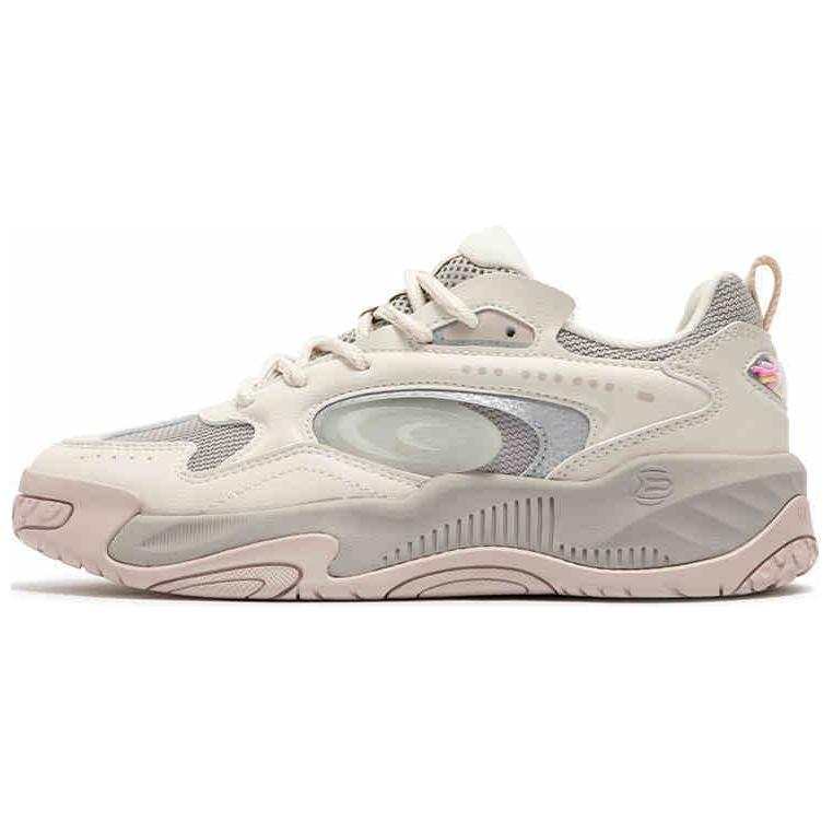 361° Jincheng Slip Resistant Abrasion Resistant Mid top Skateboard Shoes Women's White