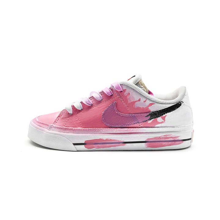 Nike Nike Court Royale Cherry Blossom Flame Cow Split Leather Cushioning Abrasion Resistant Cushioning, Wear Resistant