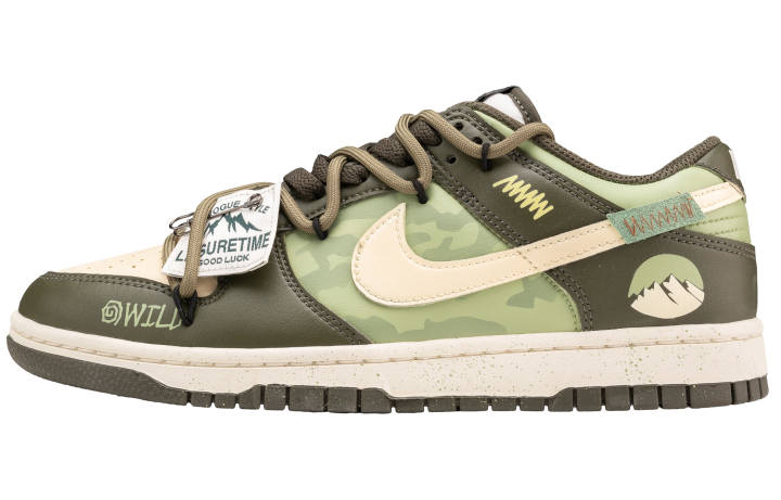 Nike Nike Dunk Low top Skateboard Shoes Unisex Army Green