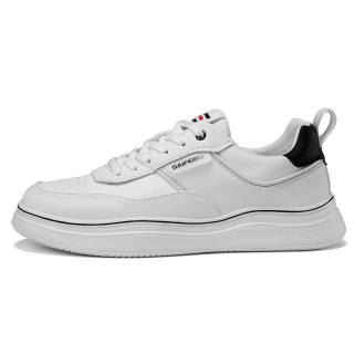 SAIFEINU Coverage Cushioning Abrasion Resistant Lightweight Low top Skateboard Shoes Men's White Black