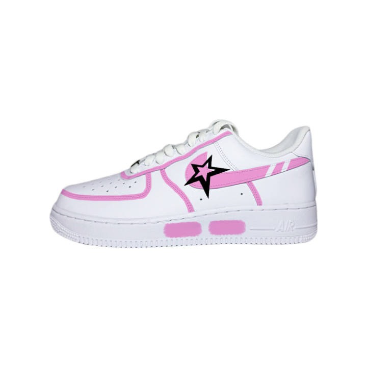 Nike Nike Air Force 1 07 Overture Low top Skateboard Shoes Men's Pink White
