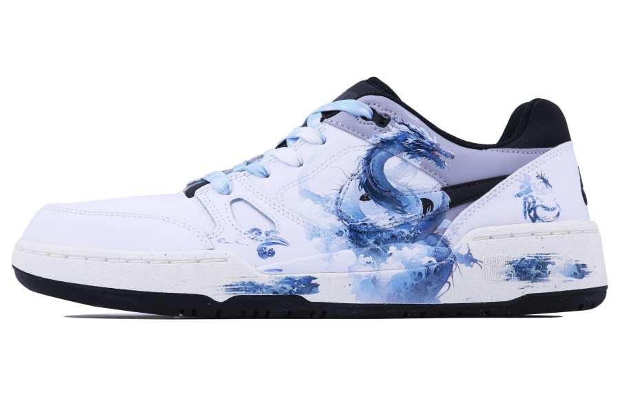 Nike Nike Full Force Cloud Dragon Abrasion Resistant Low top Skateboard Shoes Men's White Black