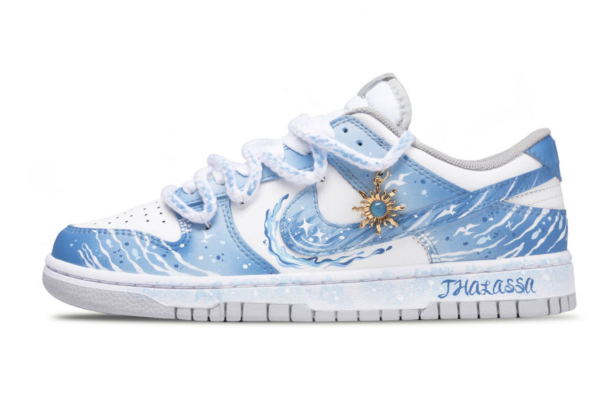 Nike Nike Dunk Timeless Sea Abrasion Resistant Low top Skateboard Shoes Unisex Blue White