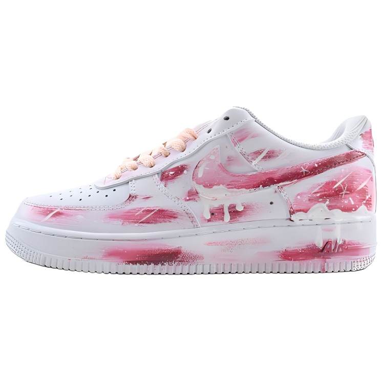 Nike Nike Air Force 1 Slip Resistant Slip Resistant Low top Skateboard Shoes Unisex White Red