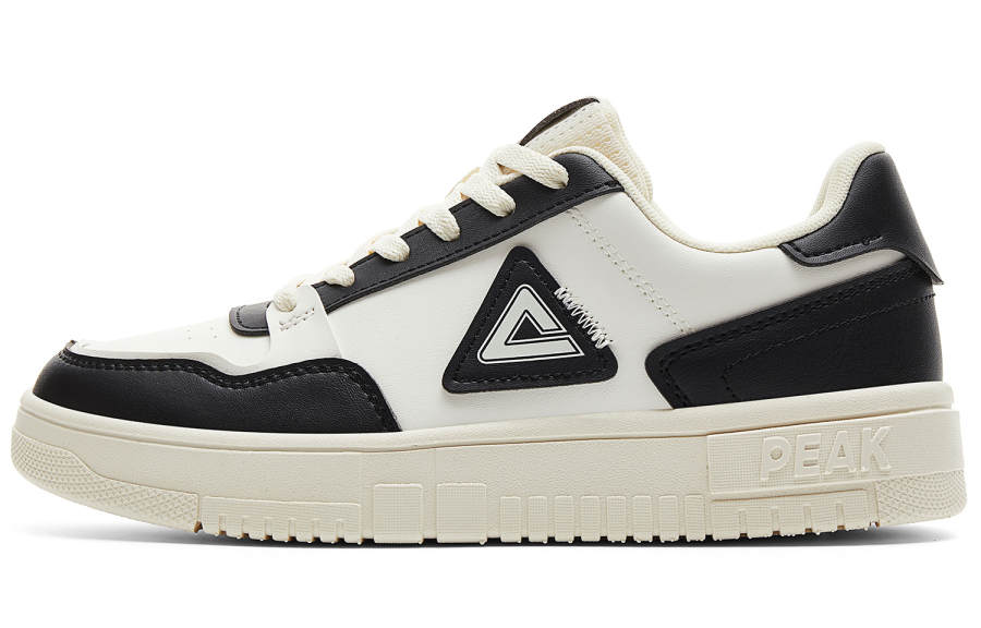 PEAK Cushioning Abrasion Resistant Lightweight Slip Resistant Low top Skateboard Shoes Women's Canvas White Black