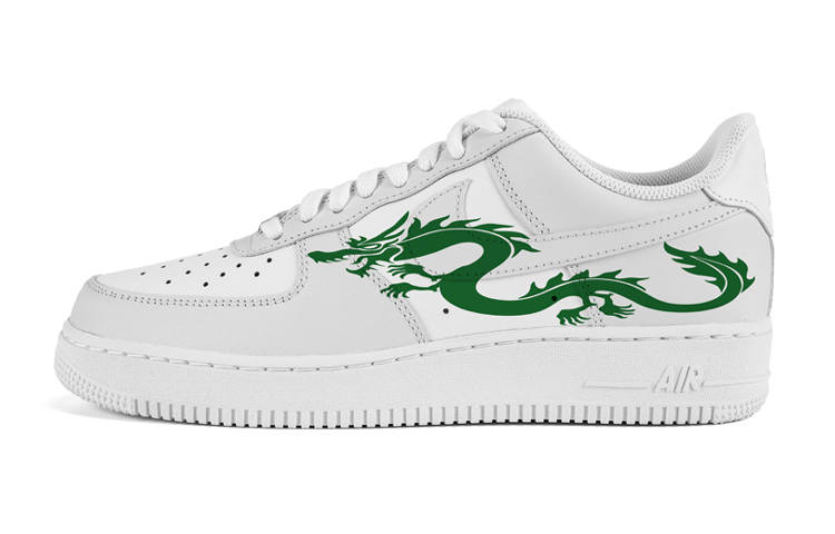 Nike Nike Air Force 1 Air Force 1 Low top Skateboard Shoes Men's Light Gray Green