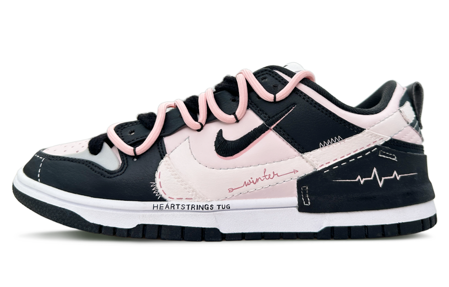 Nike Nike Dunk Disrupt 2 Peach Wild Slip Resistant Cushioning Abrasion Resistant Low top Skateboard Shoes Women's Black Pink