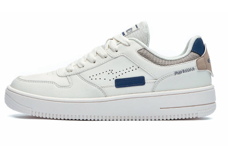 Erke Spring Morning Slip Resistant Cushioning Abrasion Resistant Low top Skateboard Shoes Men's White Blue