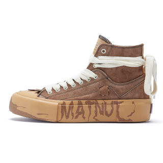 MATNUT Ori Frederiqo X AUTUMN DAZE x MATNUT High Top, Vintage, Platform Height Increasing, Brown, Maple Leaf Shoes