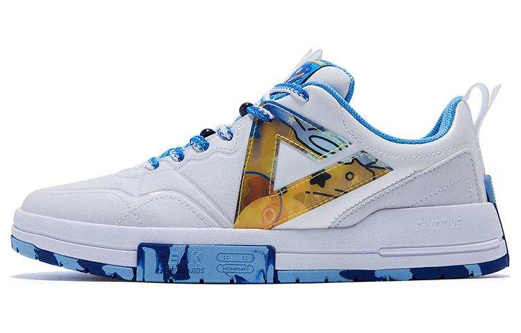 PEAK XIAOLANHETADEPENGYOU x PEAK Non slip Lightweight Low top Skateboard Shoes Men's All White