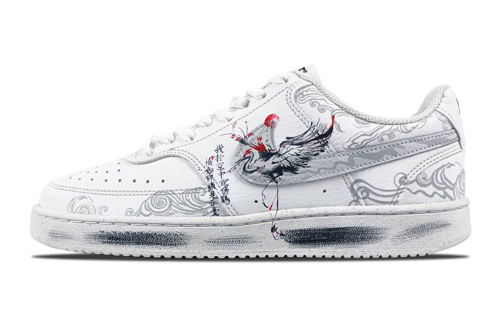 Nike Nike Court Vision 1 The Crane's Sorrow Slip Resistant Cushioning Abrasion Resistant Low top Skateboard Shoes Unisex