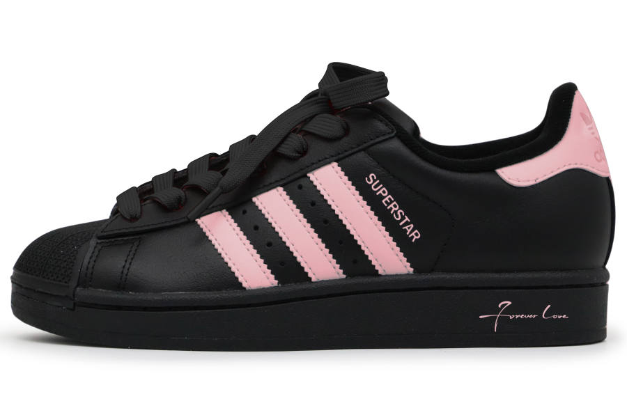 Adidas Originals SUPERSTAR Crow Made, Berry Blush, Anti Aging, Letter, Romantic, Soft Low top Skateboard Shoes
