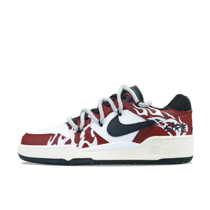 Nike Nike Full Force Low top Skateboard Shoes Men's White Red