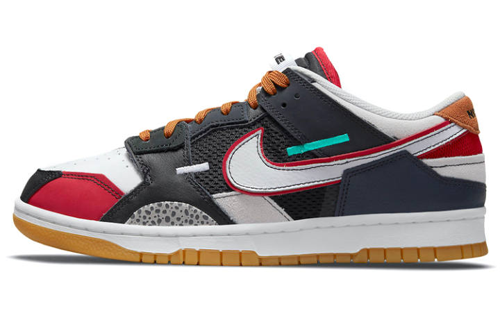 Nike Nike Dunk Low Scrap Black Grey University Red