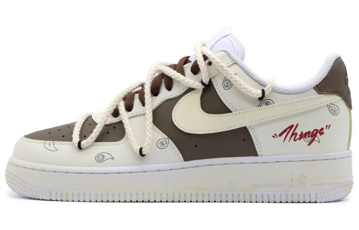 Nike Nike Air Force 1 Skateboard Shoes Women's Low Top White/Brown