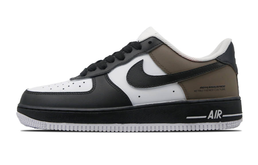 Nike Nike Air Force 1 Mocha Coffee Slip Resistant Abrasion Resistant Low top Skateboard Shoes Women's Black Brown