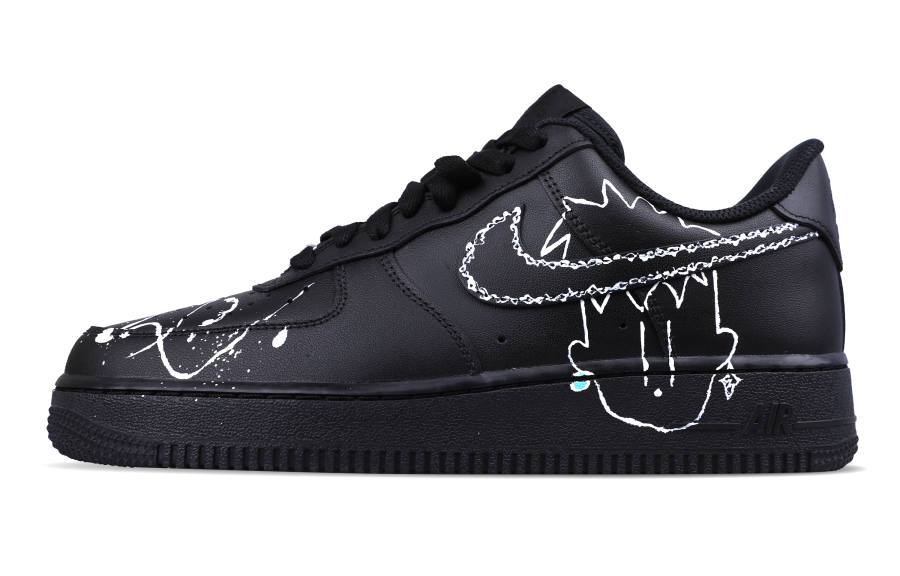 Nike Nike Air Force 1 Abrasion Resistant Low top Skateboard Shoes Unisex Black White
