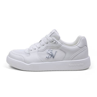 SINCENOW Height Increasing Abrasion Resistant Breathable Low top Skateboard Shoes Men's White