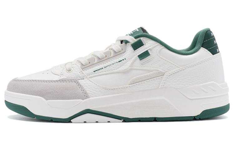 XTEP XTEP Coverage Slip Resistant Low top Skateboard Shoes Men's Sail White Green