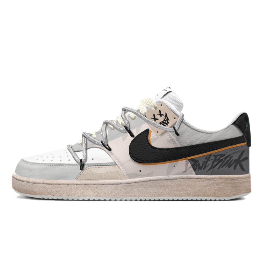 Nike Nike Court Vision 1 Slip Resistant Abrasion Resistant Low top Skateboard Shoes Men's Gray Brown