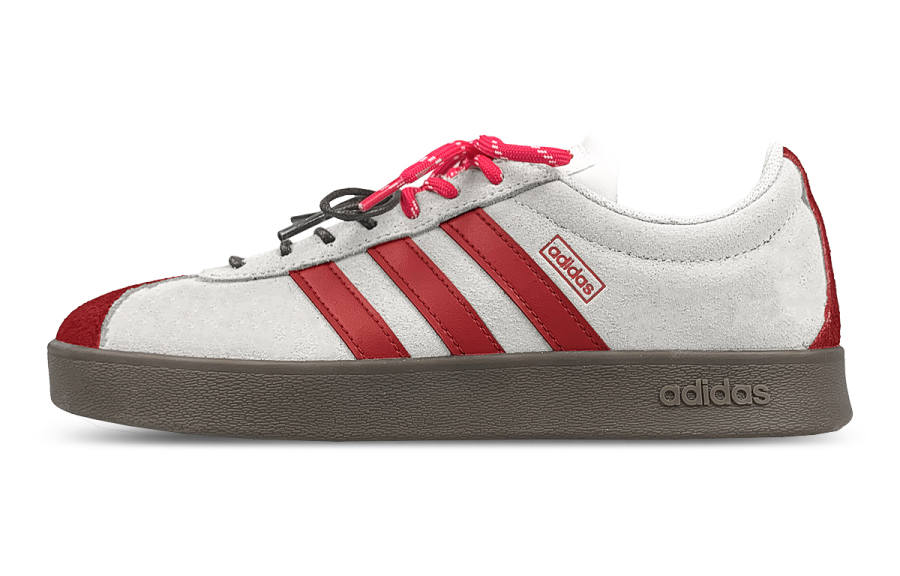 Adidas Neo Slip Resistant Low top Skateboard Shoes Unisex Gray Red