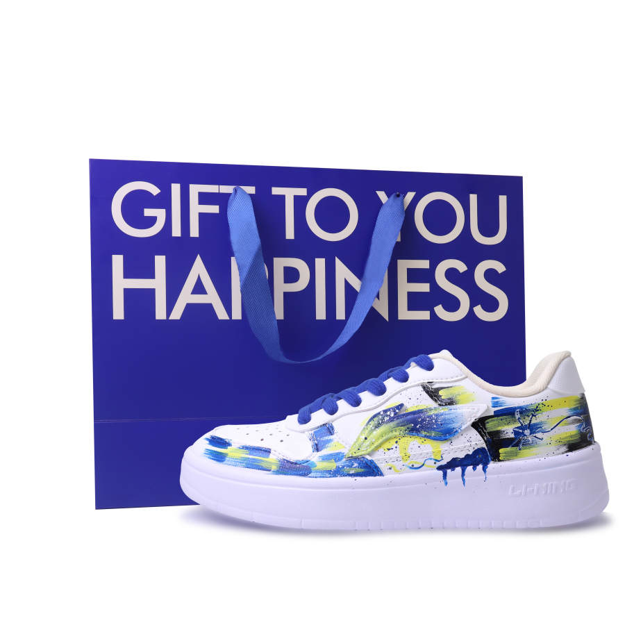 Li-Ning Li Ning Floating Boat Skateboard Shoes Unisex Low Top White Blue Yellow Black