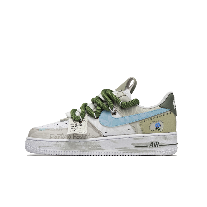 Nike Nike Air Force 1 Dynamic Island, Reborn Slip Resistant Slip Resistant Low top Skateboard Shoes Men's Green White