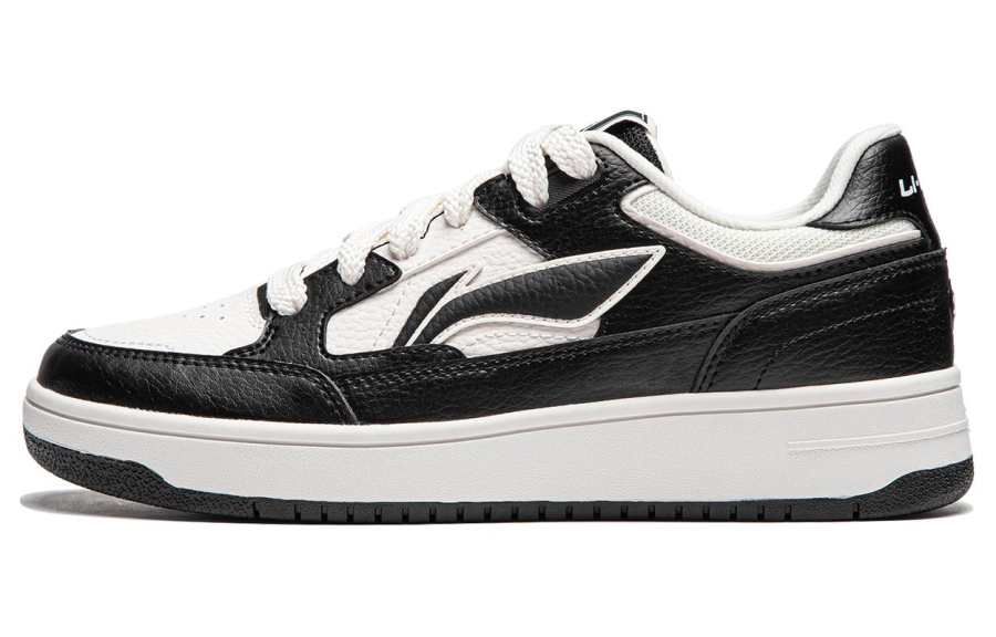 Li-Ning Li Ning Tianji Slip Resistant, Abrasion Resistant, Lightweight, Breathable Low top Skateboard Shoes Women's White Black