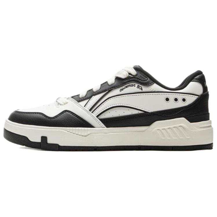 Li-Ning Li Ning Common 80s Slip Resistant Abrasion Resistant Low top Skateboard Shoes Men's White Black
