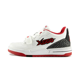XIANG GUAN XGGO Slip Resistant Abrasion Resistant Low top Skateboard Shoes Unisex Red White