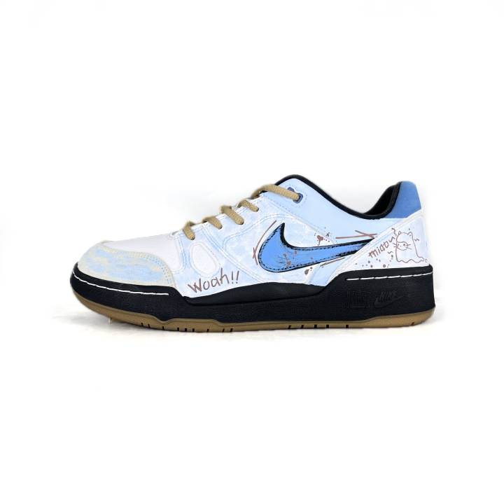 Nike Nike Full Force Slip Resistant Quick Dry Abrasion Resistant Low top Skateboard Shoes Men's Light Blue