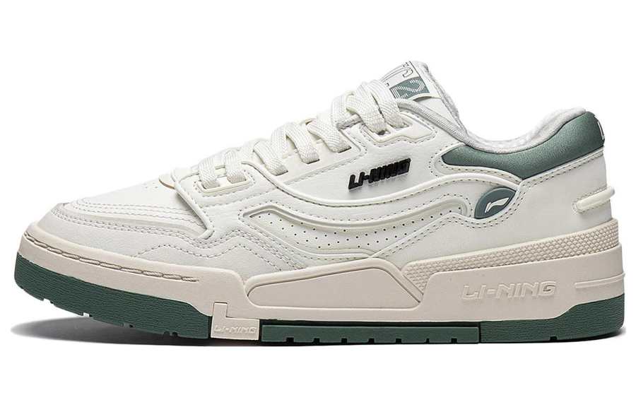 Li-Ning Li Ning 001 BTC Abrasion Resistant Breathable Low top Skateboard Shoes Women's White Green