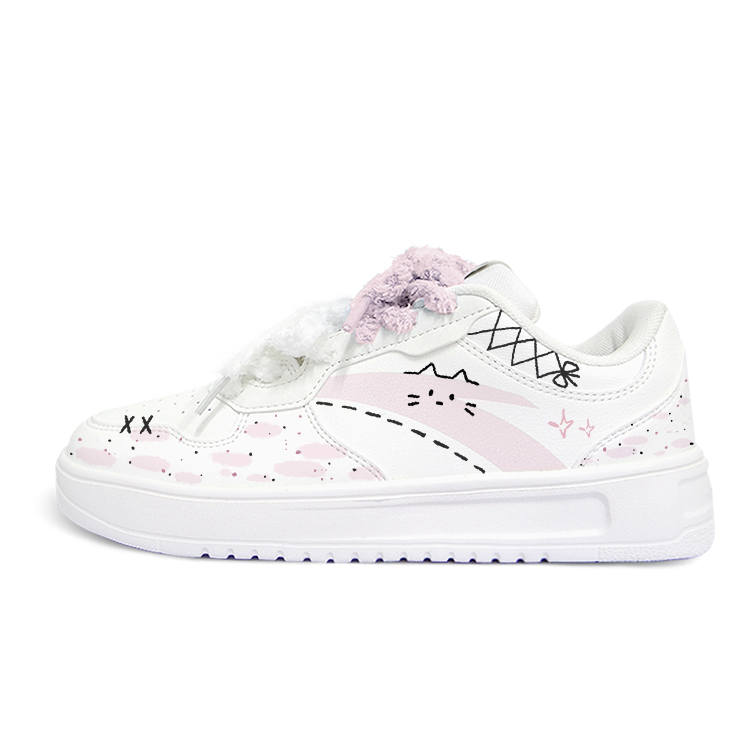Anta Easy Slip Resistant Abrasion Resistant Low top Skateboard Shoes Unisex Pink