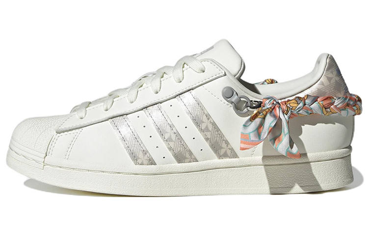 Adidas Originals SUPERSTAR Skateboard Shoes Women's Low Top Tea White