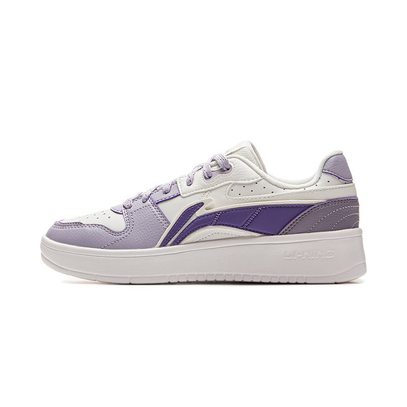 Li-Ning Li Ning Sycee Coverage Lightweight And Breathable Low top Skateboard Shoes Women's White Purple