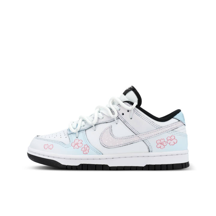 Nike Nike Dunk Monkey Mischief, Cherry Blossom Jelly Abrasion Resistant Low top Skateboard Shoes Unisex White Blue Pink