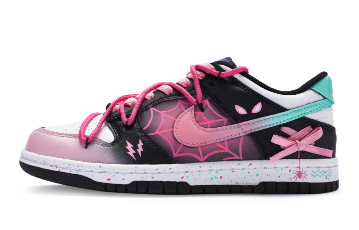 Nike Nike Dunk 811 Manufacturing Slip Resistant Low top Skateboard Shoes GS Black White Pink