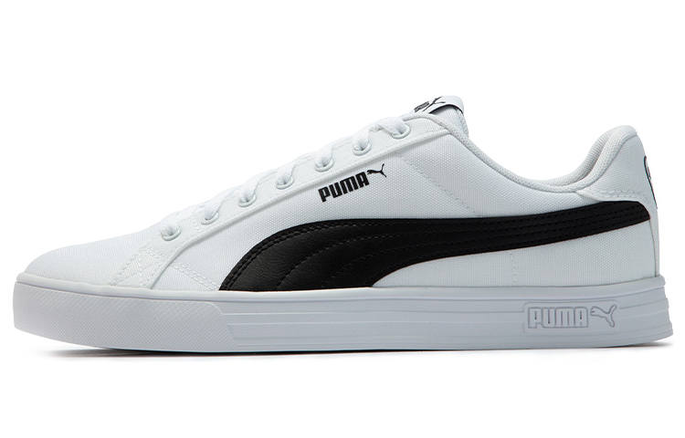 PUMA Smash Vulc Retro Casual Skateboarding Shoes Unisex White Black Shoe 'White Black'