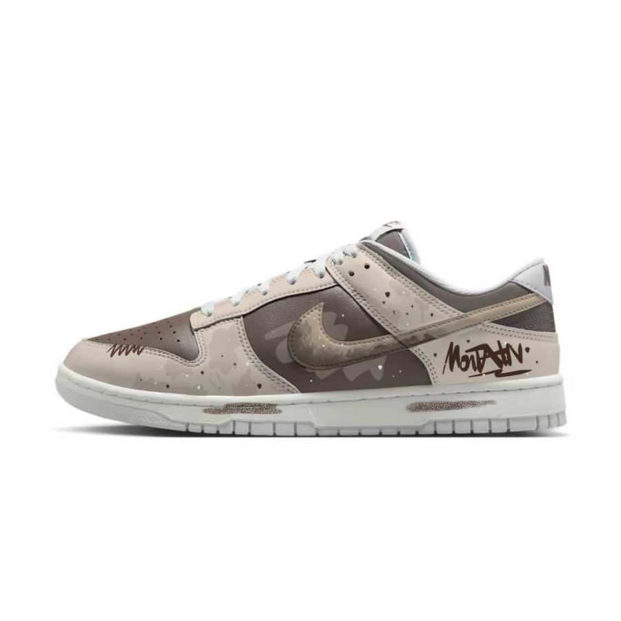 Nike Nike Dunk Abrasion Resistant Low top Skateboard Shoes Unisex Beige Brown