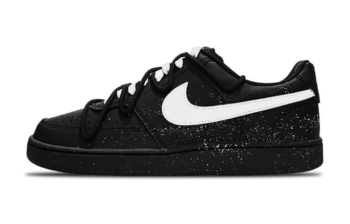 Nike Nike Court Vision Low Slip Resistant Abrasion Resistant Low top Skateboard Shoes Unisex Black