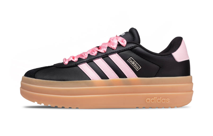 Adidas Adidas VL Court Bold Abrasion Resistant Abrasion Resistant Low top Skateboard Shoes Women's Black Pink