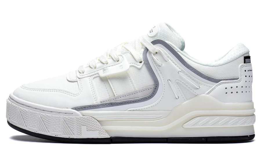 Li-Ning Li Ning Morning Glow Morning Glow Thermal Height Increasing Low top Skateboard Shoes Men's White Gray