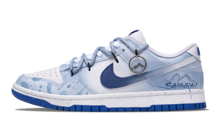 Nike Nike Dunk Pilgrimage Non slip Lightweight Low top Skateboard Shoes Men's Blue White