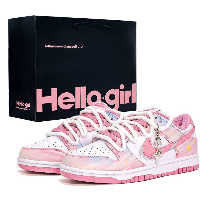 Nike Nike Dunk Abrasion Resistant Low top Skateboard Shoes Women's Pink