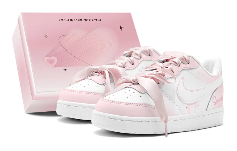 Nike Nike Court Borough Strawberry Sweetheart, Sweet Style, Girly Slip Resistant Slip Resistant Low top Skateboard Shoes GS