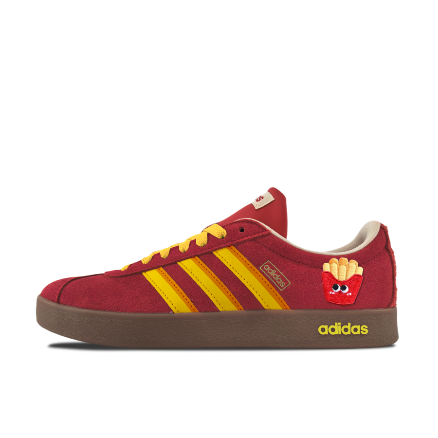 Adidas Adidas Vl Court Classic Abrasion Resistant Abrasion Resistant Low top Skateboard Shoes Unisex Red