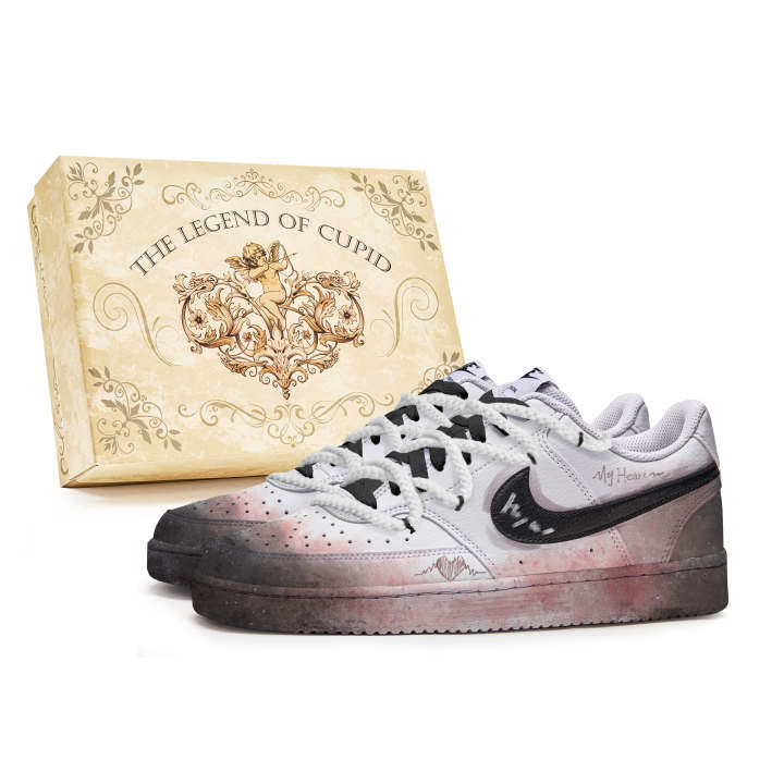 Nike Nike Court Vision Skateboard Shoes Men's Low Top Pink/White