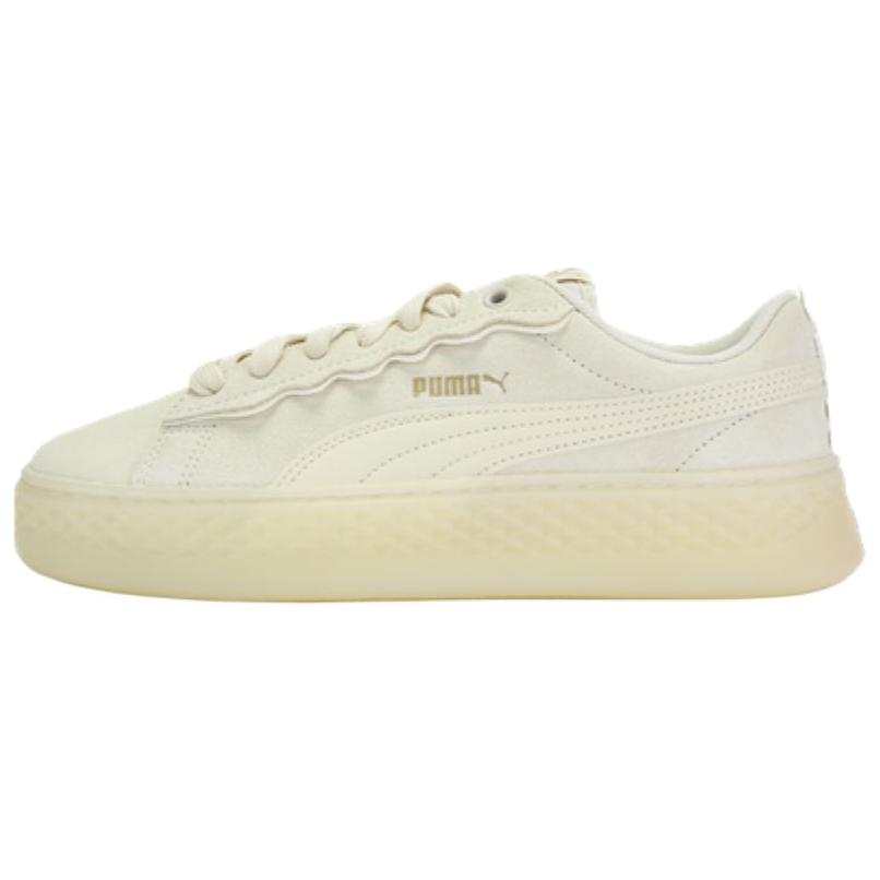 PUMA Smash Height Increasing Low top Skateboard Shoes Women's Beige